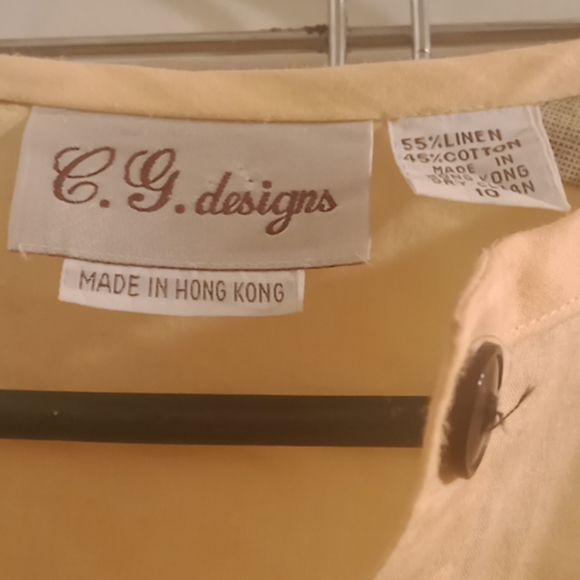 C.G. Designs tailored linen/cotton w/ reptile skin - Picture 5 of 6